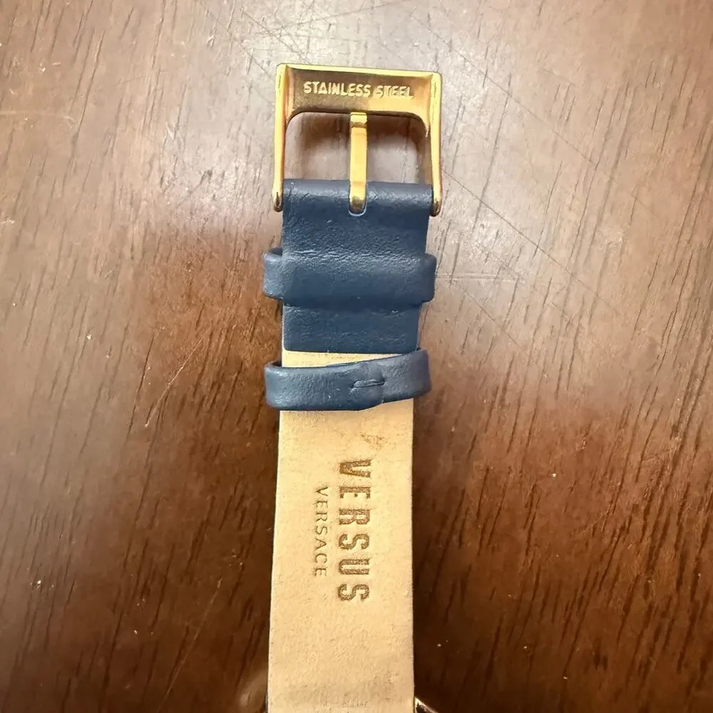 Versace Tortona Leather Strap Watch, 38mm
